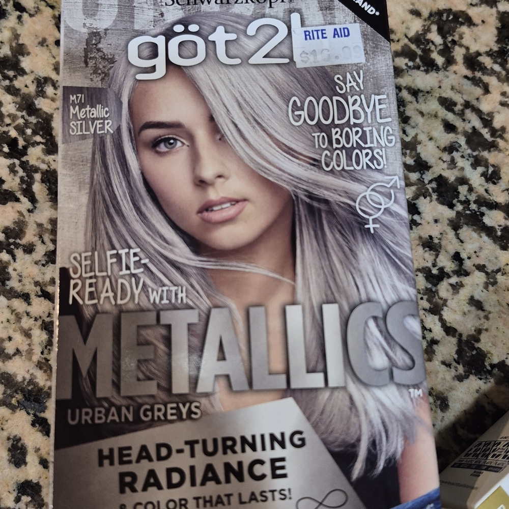 Metallic Silver Hair Color